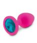 Preview: RelaXxxx Silicone Diamont Plug pink/blue Size S