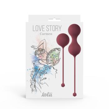 Vaginal balls set Love Story Carmen Wine Red