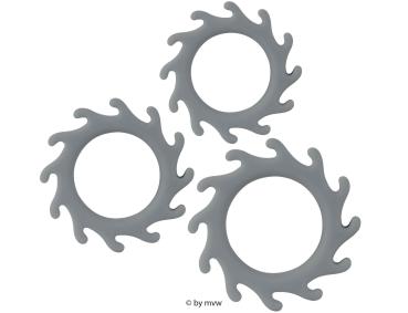 Enhance Ornament Silicone Cockring Set Grey NETTO