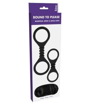 Kinx Bound to Please Blindford Wrist and ankle Cuffs black