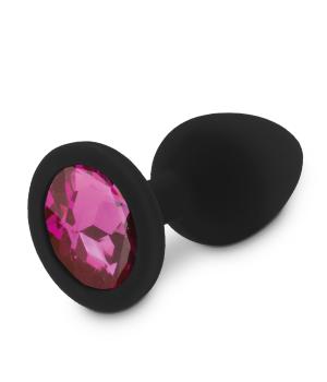 RelaXxxx Silicone Diamont Plug black/pink Size S