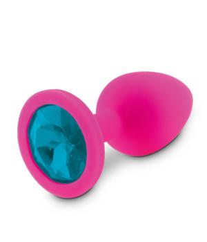 RelaXxxx Silicone Diamont Plug pink/blue Size M