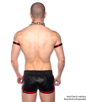 Prowler RED Leather Sports Shorts Black/Red Xsmall