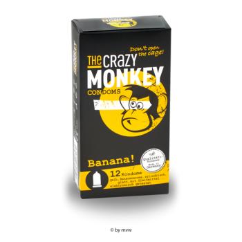 The Crazy Monkey Condoms Banana 12 pcs  NETTO