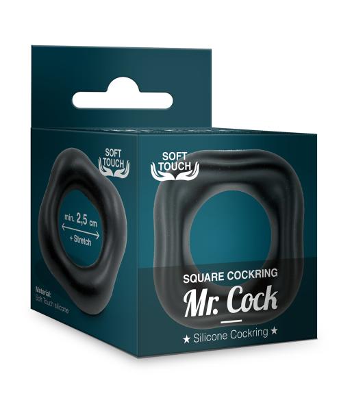 Mr.Cock Square Silicone Cockring black