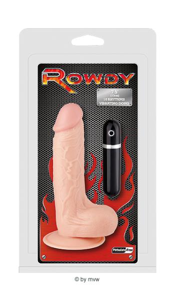 Rowdy Vibrating Dong with Suction Cup ca.19 cm Flesh