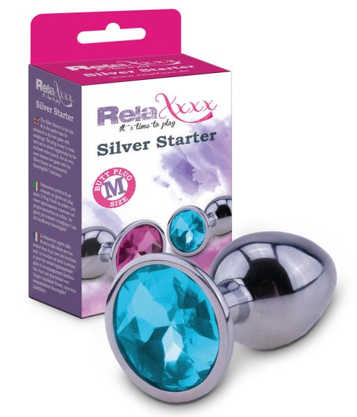 RelaXxxx Silver Starter Plug blue Size M
