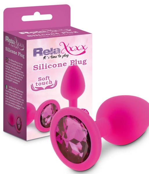 RelaXxxx Silicone Diamont Plug pink/pink Size M