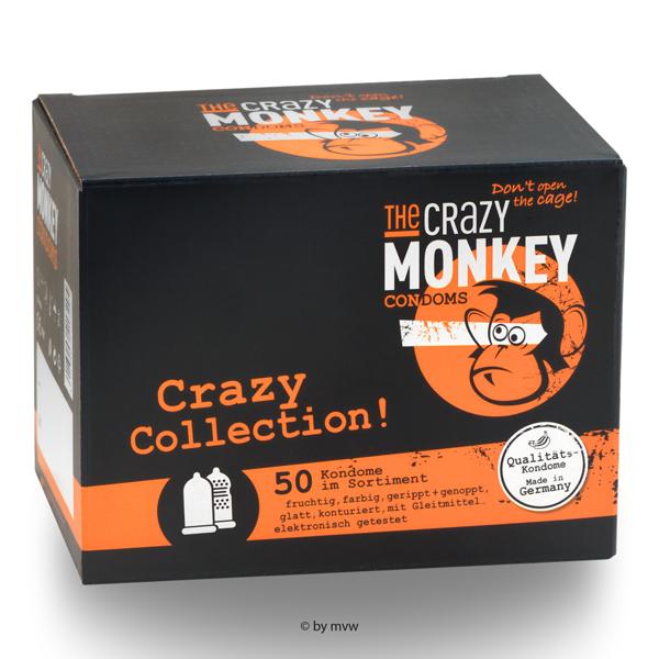 The Crazy Monkey Condoms Crazy Collection 50 pcs NETTO