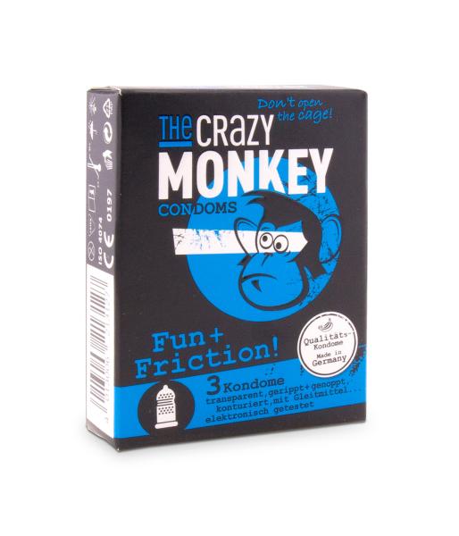 The Crazy Monkey Condoms Display 32 Stueck NETTO