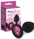 RelaXxxx Silicone Diamont Plug black/pink Size S